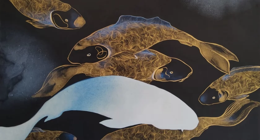 wystawy, Hakya Powroty wystawa malarstwa - zdjęcie, fotografia