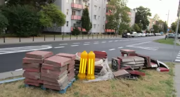 Remont Pawińskiego widać jeszcze nieskończony