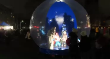 Uroczyste rozświetlenie choinki na Placu Narutowicza